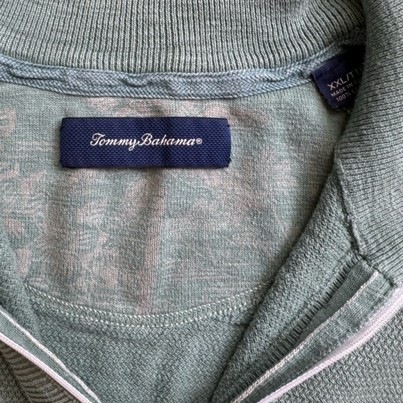 TOMMY BAHAMA SWEATER XXL. HALF ZIP. 100% COTTON. EXCELLENT CONDITION. - Picture 5 of 15